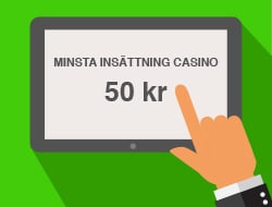 minsta insattning 50 kr betting